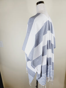 Beach cover up, Beach Dress open front - Bluishnavy
