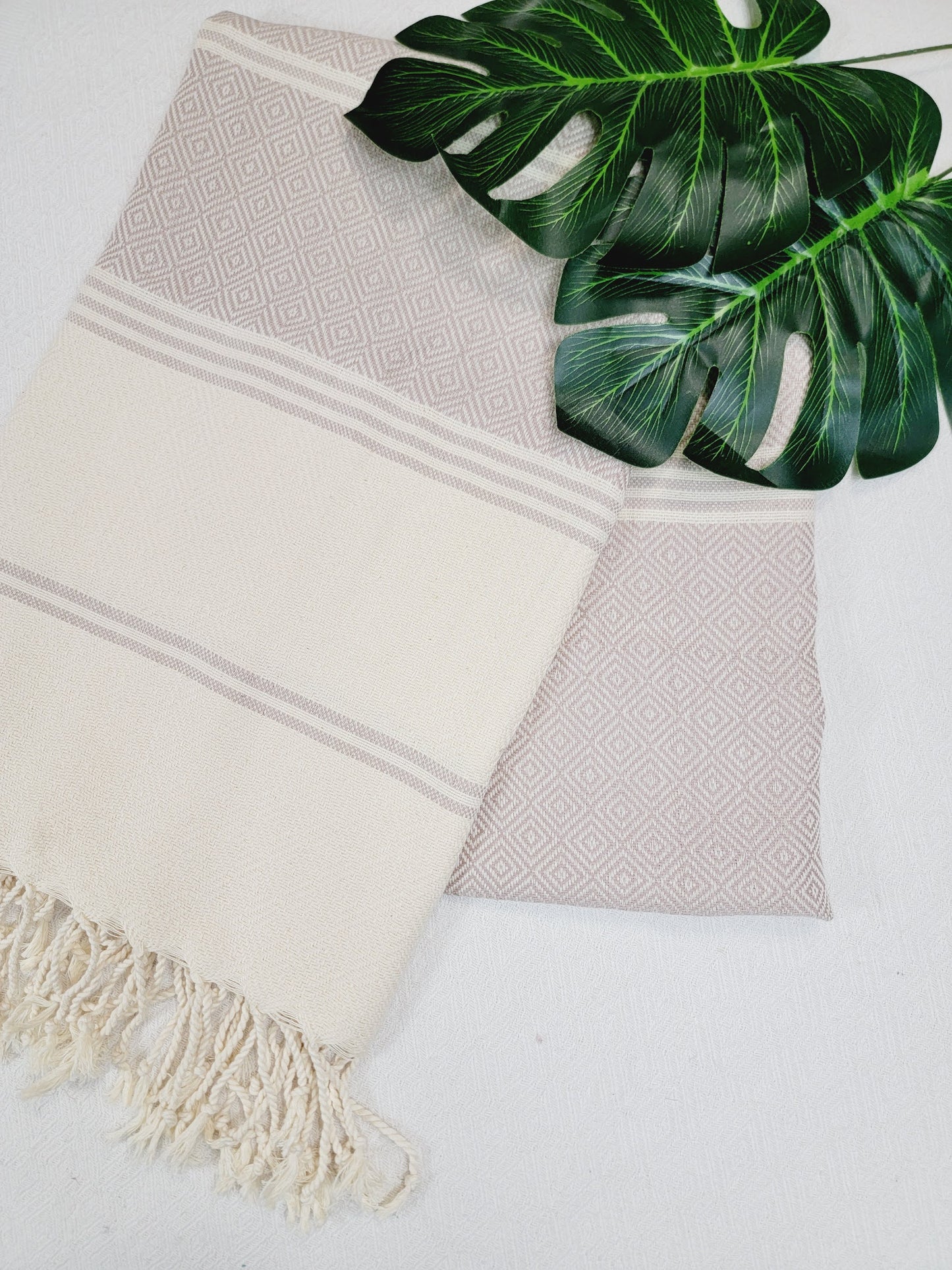 Beach/Bath Sand Free Towels-Easy Carry Quick Dry Thin Towel-Light Beige