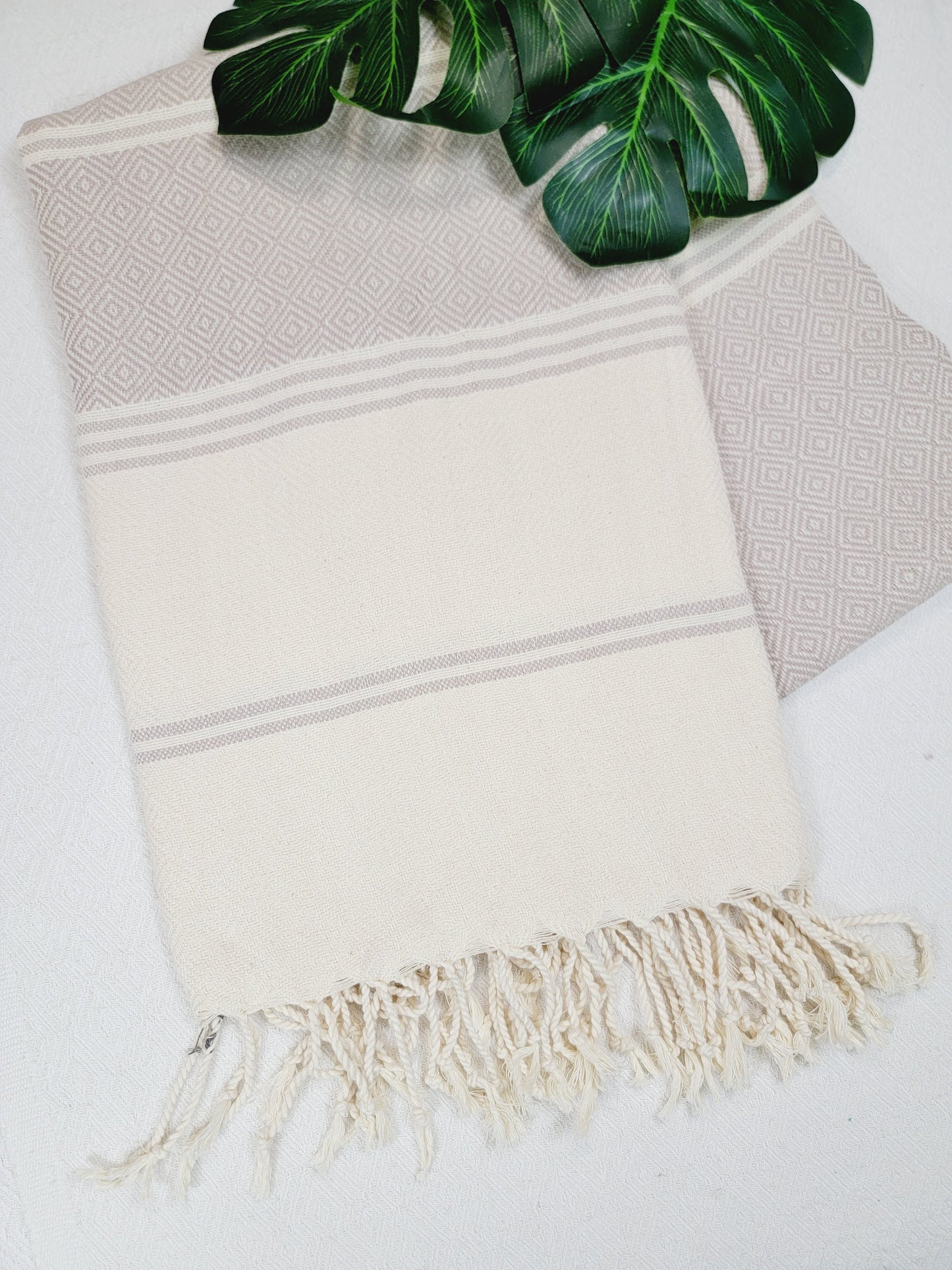 Beach/Bath Sand Free Towels-Easy Carry Quick Dry Thin Towel-Light Beige
