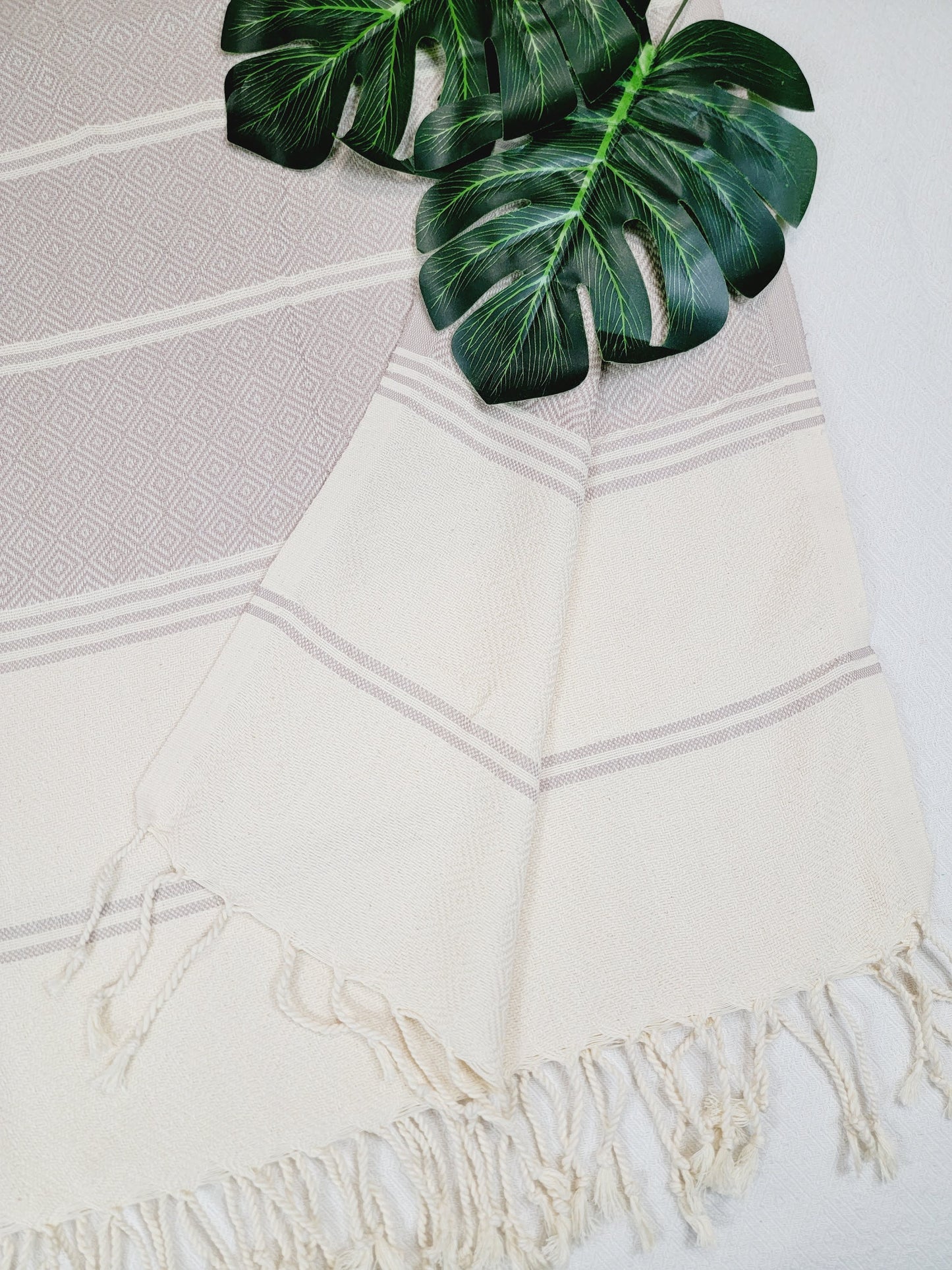 Beach/Bath Sand Free Towels-Easy Carry Quick Dry Thin Towel-Light Beige