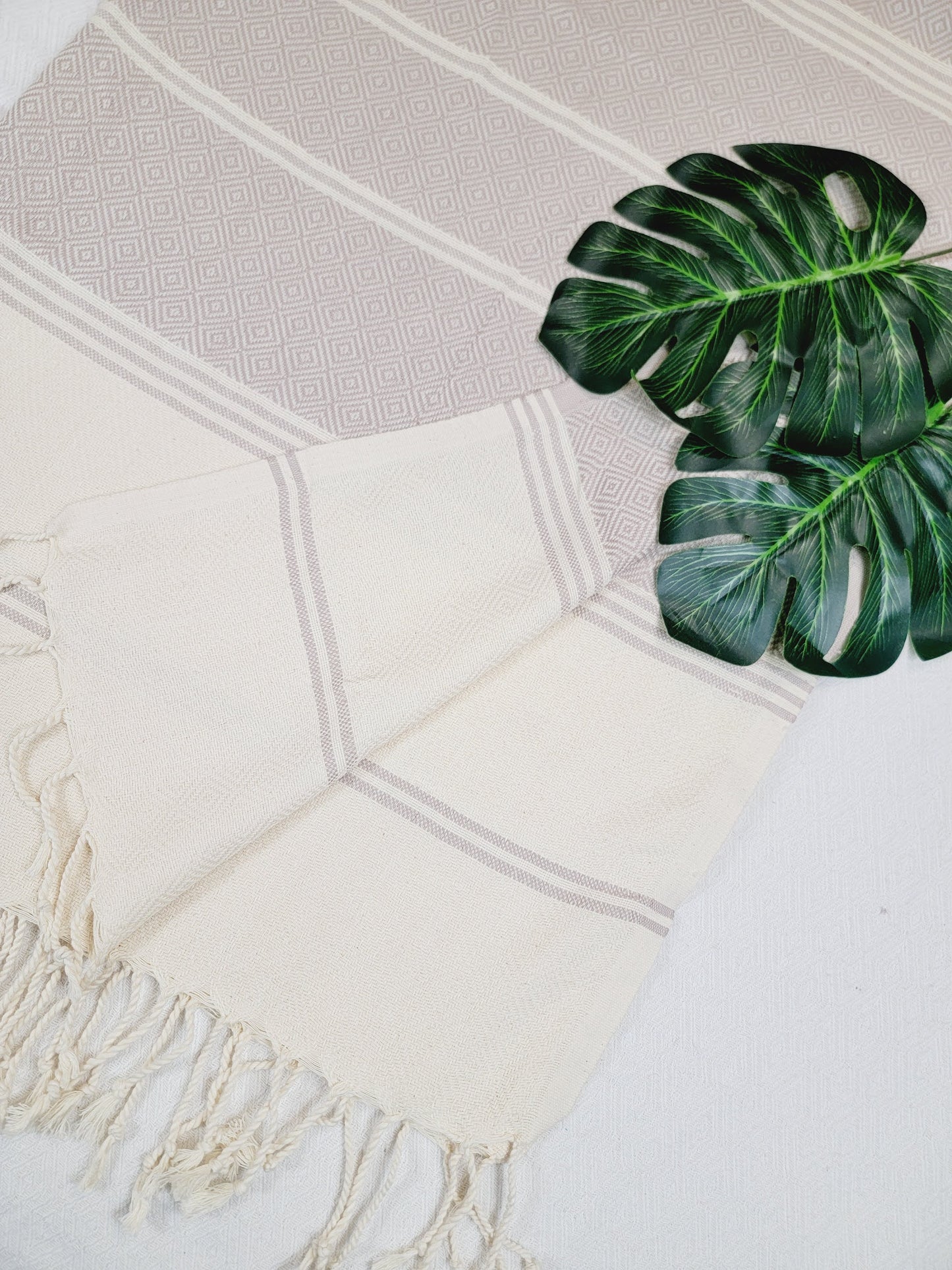 Beach/Bath Sand Free Towels-Easy Carry Quick Dry Thin Towel-Light Beige