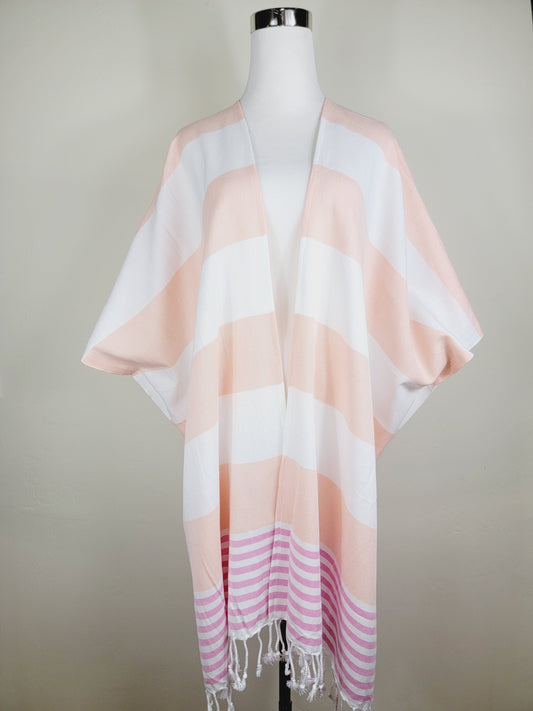 Beach cover up, Beach Dress open front - Orange