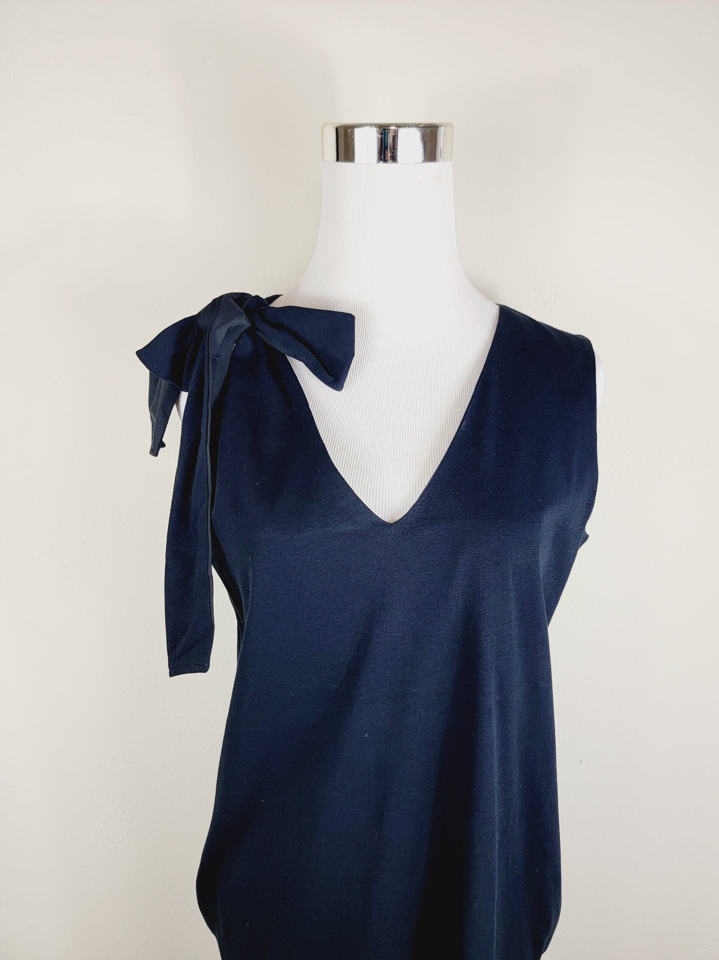 Jersey Dress Green one shoulder tie up with pockets