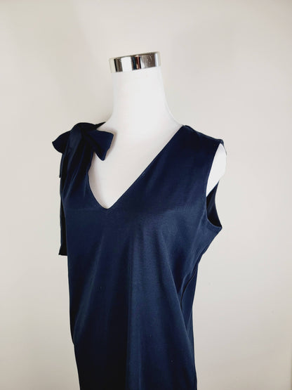 Jersey Dress Green one shoulder tie up with pockets