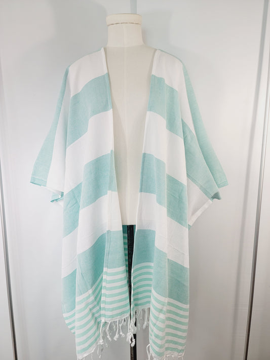 Beach cover up, Beach Dress open front - Mint