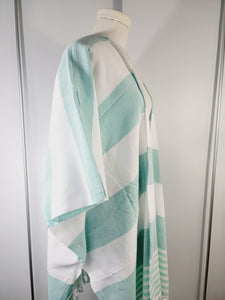 Beach cover up, Beach Dress open front - Mint