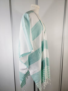 Beach cover up, Beach Dress open front - Mint