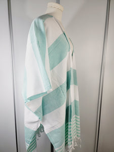 Beach cover up, Beach Dress open front - Mint