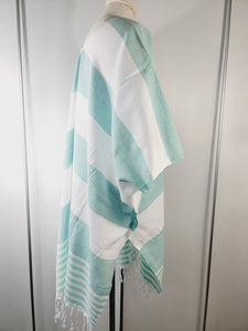 Beach cover up, Beach Dress open front - Mint