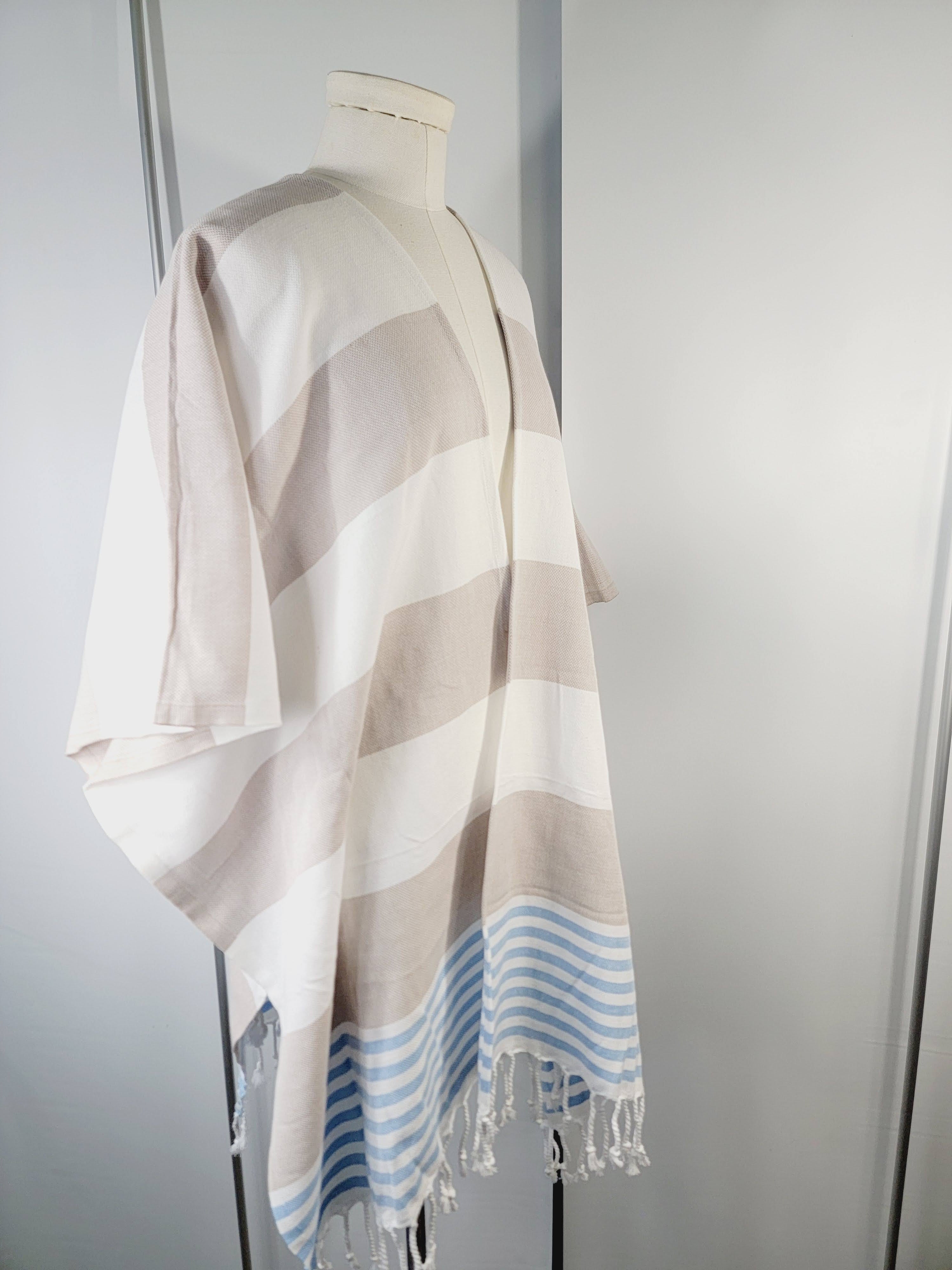 Beach cover up, Beach Dress open front - Beige