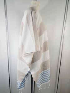Beach cover up, Beach Dress open front - Beige