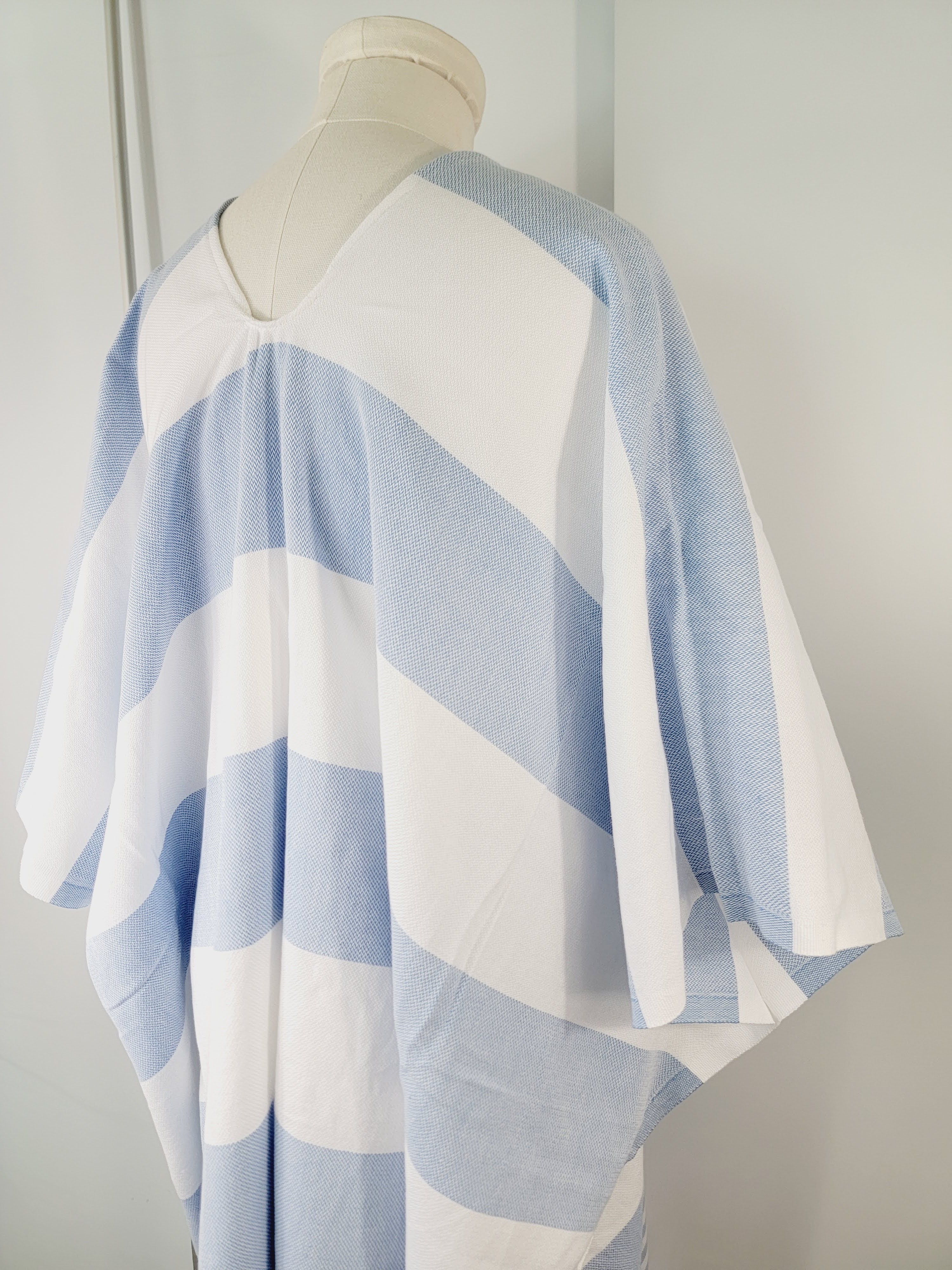Beach cover up, Beach Dress open front - Blue