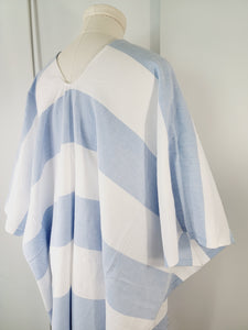 Beach cover up, Beach Dress open front - Blue