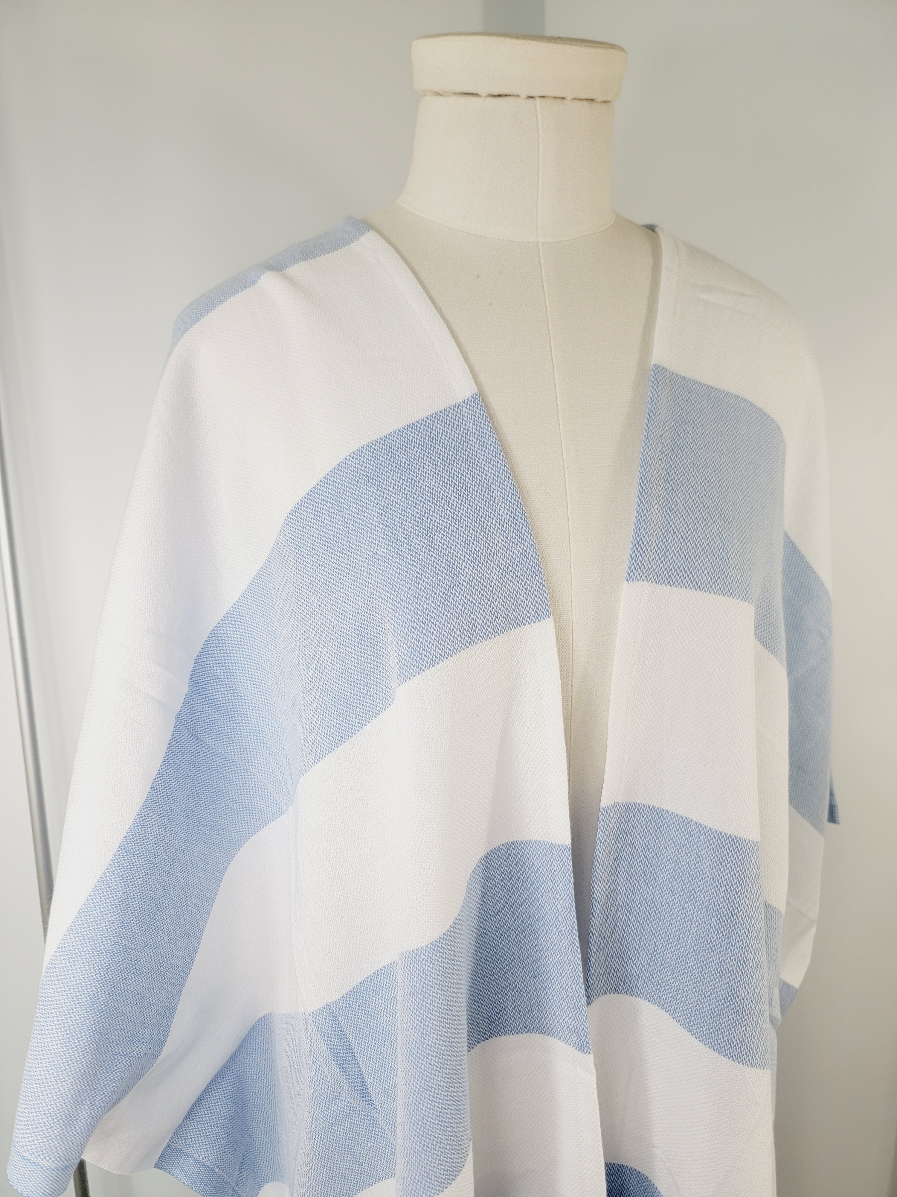 Beach cover up, Beach Dress open front - Blue