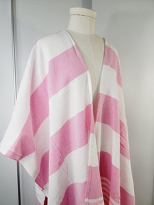 Beach cover up, Beach Dress open front - Pink