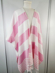Beach cover up, Beach Dress open front - Pink