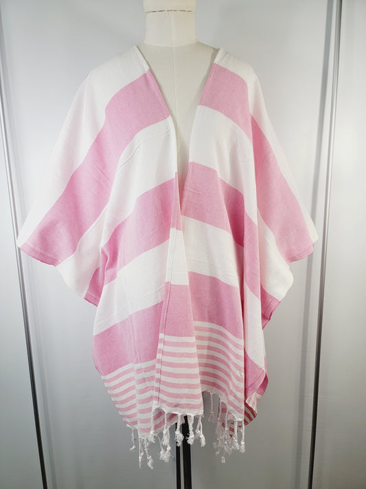 Beach cover up, Beach Dress open front - Pink