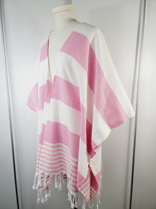 Beach cover up, Beach Dress open front - Pink