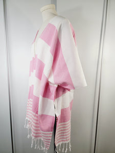 Beach cover up, Beach Dress open front - Pink