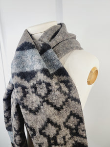 Scarf, Shawl, Extra Soft Unisex Head Cover - Brown/Black
