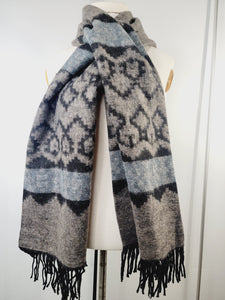 Scarf, Shawl, Extra Soft Unisex Head Cover - Brown/Black