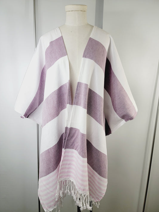 Beach cover up, Beach Dress open front - Cherry