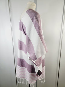 Beach cover up, Beach Dress open front - Cherry