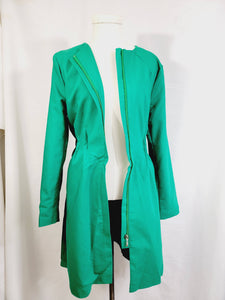 LONG BELTED JACKET WITH POCKETS
