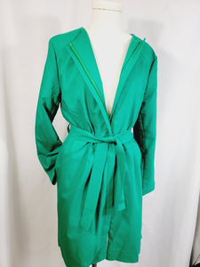 LONG BELTED JACKET WITH POCKETS