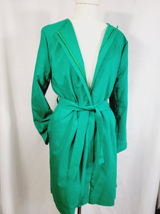 LONG BELTED JACKET WITH POCKETS