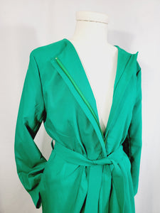 LONG BELTED JACKET WITH POCKETS