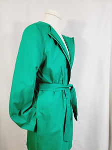 LONG BELTED JACKET WITH POCKETS