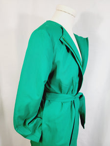LONG BELTED JACKET WITH POCKETS