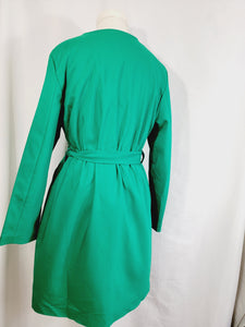 LONG BELTED JACKET WITH POCKETS
