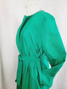 LONG BELTED JACKET WITH POCKETS