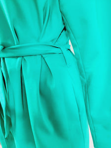 LONG BELTED JACKET WITH POCKETS