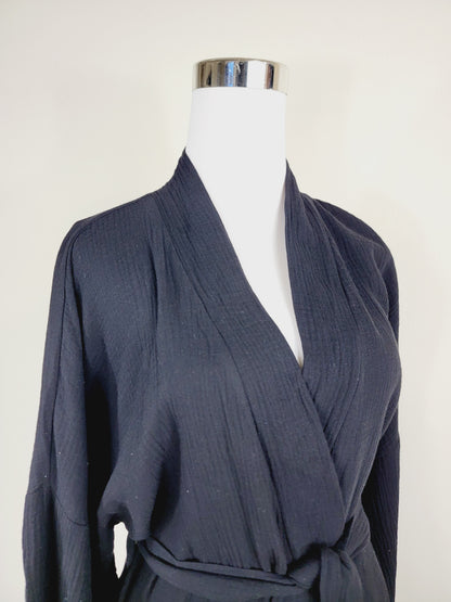 Breathable Muslin Set for Women, Versatile Everyday Wear, Black