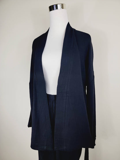 Breathable Muslin Set for Women, Versatile Everyday Wear, Black