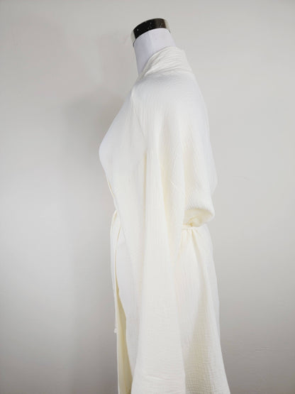 Women's Cotton Muslin Robe,Wrap style , Loose Sleeves,Belted