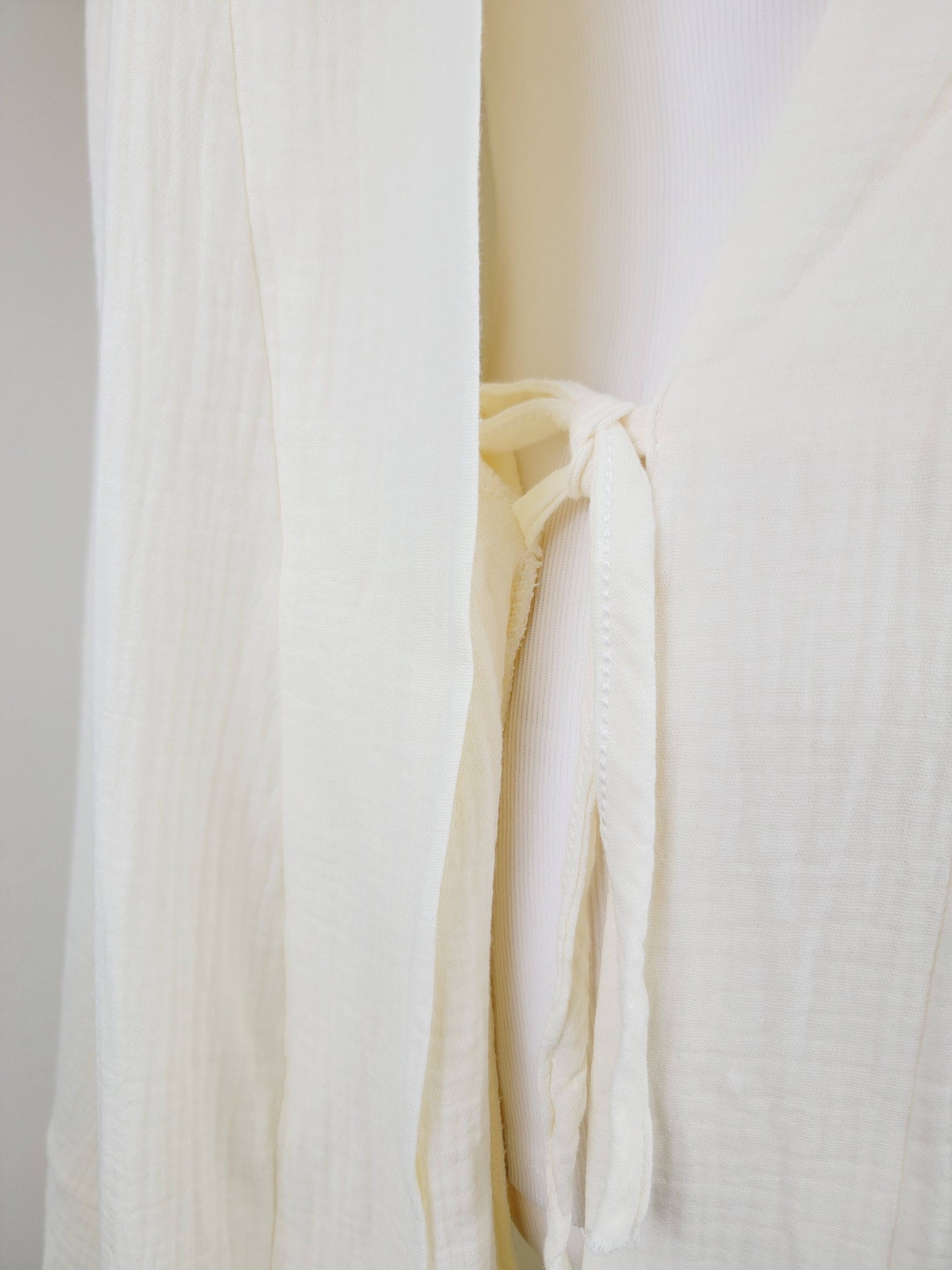 Women's Cotton Muslin Robe,Wrap style , Loose Sleeves,Belted