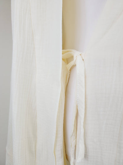 Women's Cotton Muslin Robe,Wrap style , Loose Sleeves,Belted