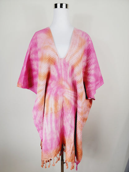 Toalla de baño, Toalla de gofre, Toalla de playa turca, Tie dye hecho a mano