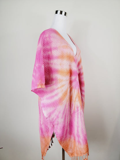 Toalla de baño, Toalla de gofre, Toalla de playa turca, Tie dye hecho a mano