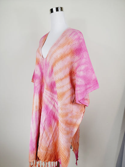 Toalla de baño, Toalla de gofre, Toalla de playa turca, Tie dye hecho a mano