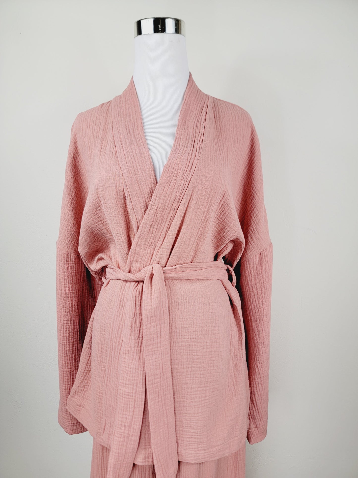 Breathable Muslin Set for Women, Versatile Everyday Wear , Blush