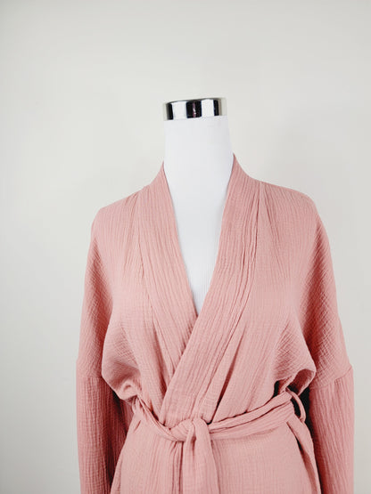 Breathable Muslin Set for Women, Versatile Everyday Wear , Blush