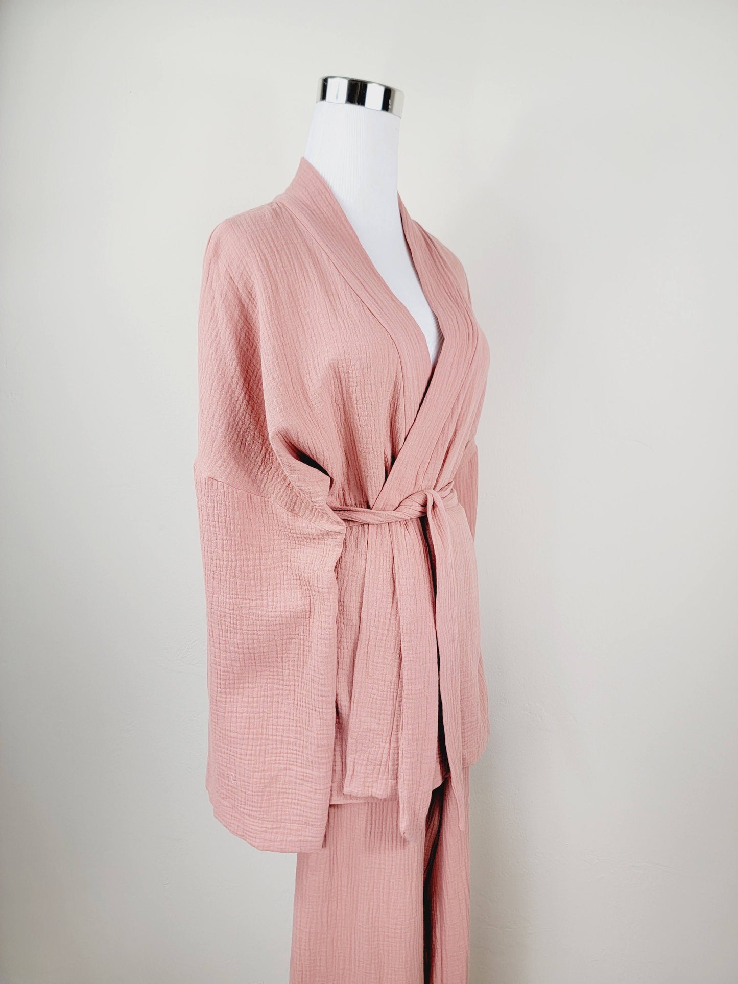 Breathable Muslin Set for Women, Versatile Everyday Wear , Blush