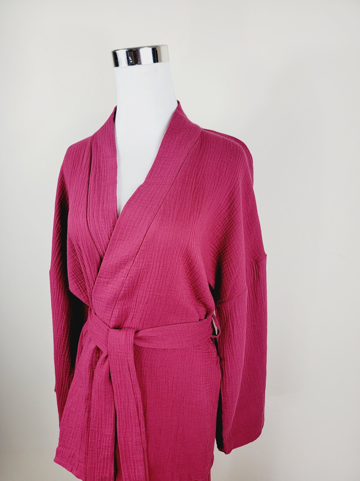 Breathable Muslin Set for Women, Versatile Everyday Wear , Cherry