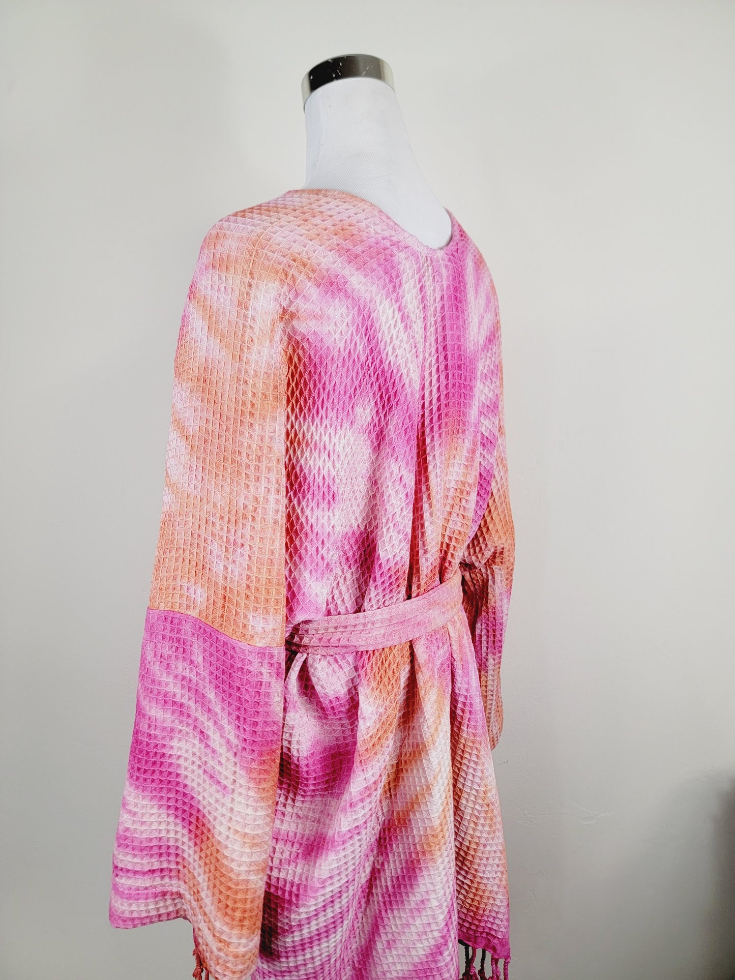 Unisex Cotton Waffle Robe, Honeycomb Weave Bath, Beach & Spa Robe, One Size Oversized