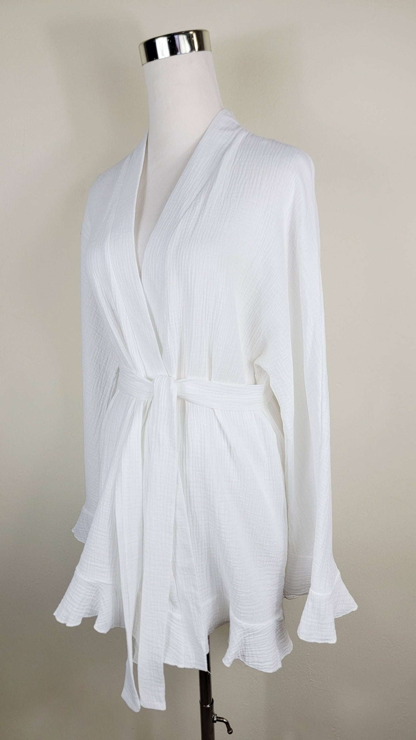Muslin Cotton 2-Piece Lounge Set – Top & Short White